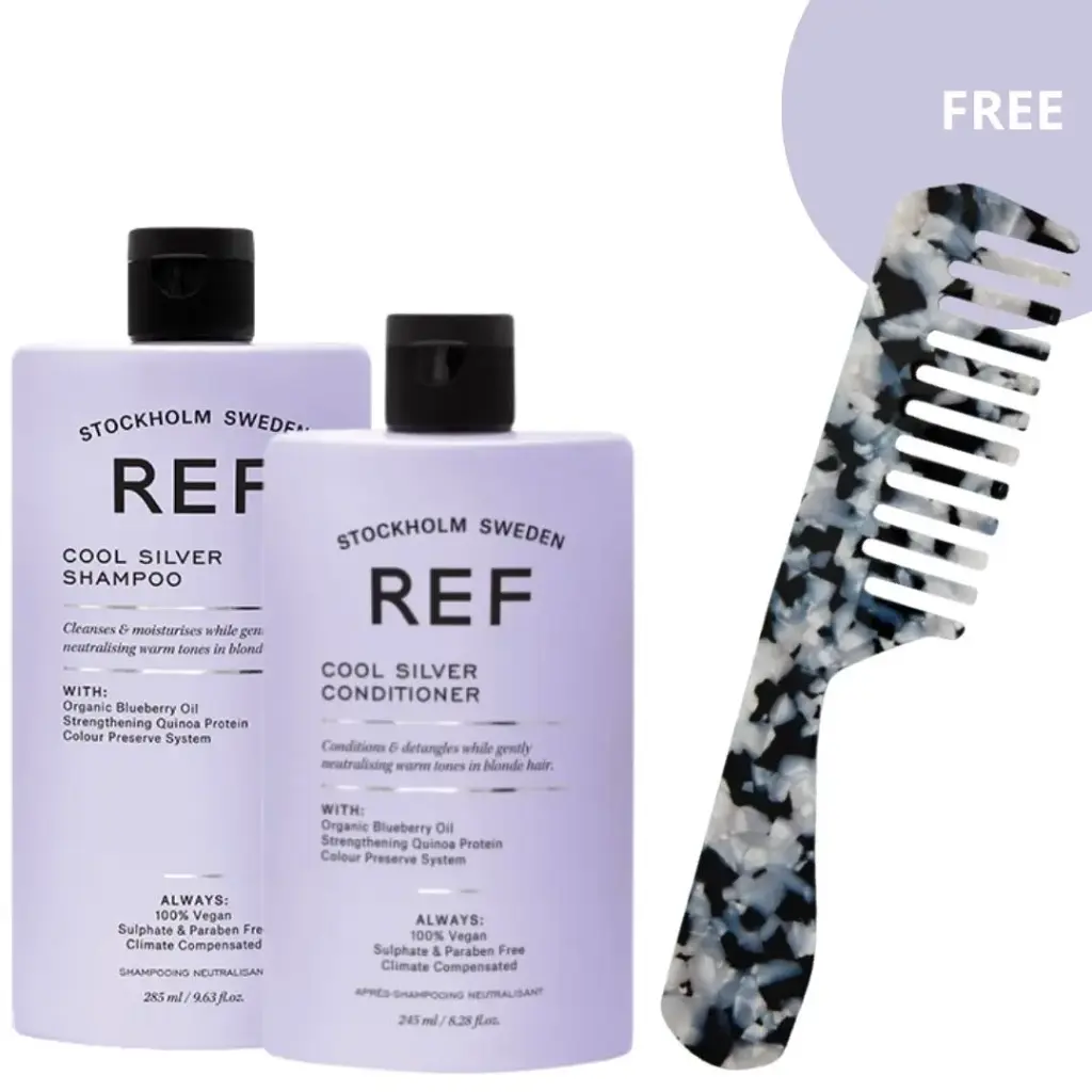 [25092411231] REF Cool Silver Duo Pack | Shampoo & Conditioner + Free Comb