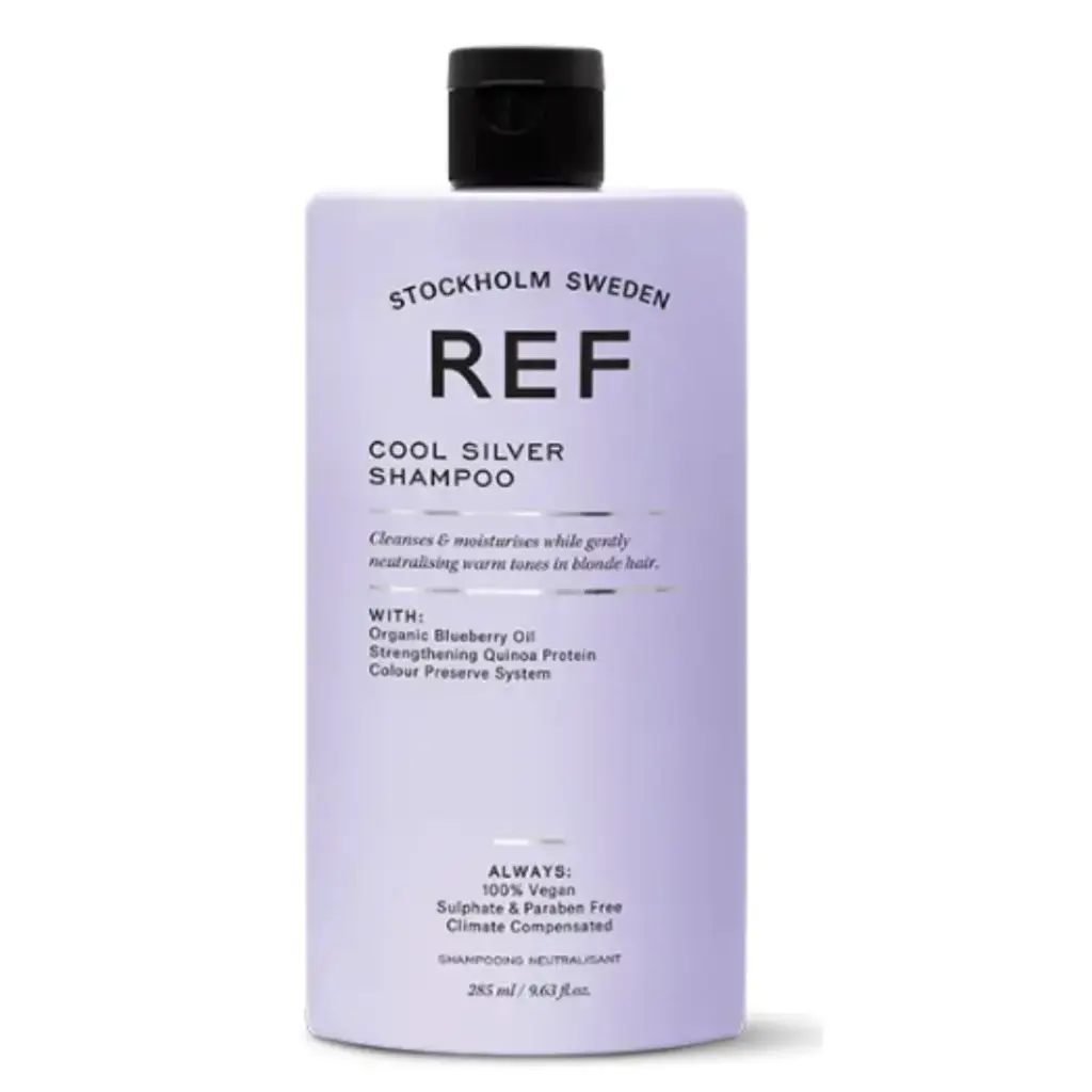 REF Cool Silver Shampoo | Anti-jaune pour cheveux blonds et gris (100 ml - Travel Size)