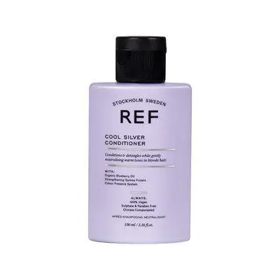 REF Cool Silver Conditioner | Après-shampooing | Anti-jaune & soin pour cheveux blonds et gris (100 ml - Travel Size)